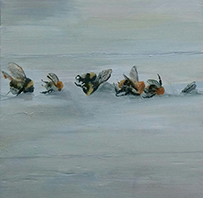 link image of painting of bees